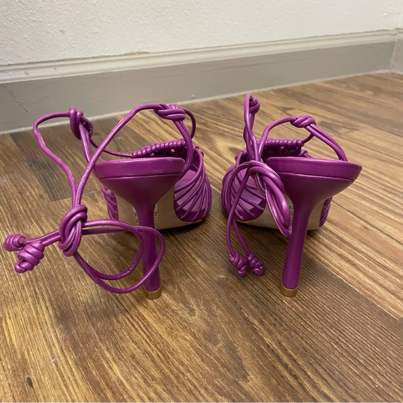 NEW SCHUTZ Adin Leather Lace Up Heel Sandals Size 8B - Picture 3 of 8